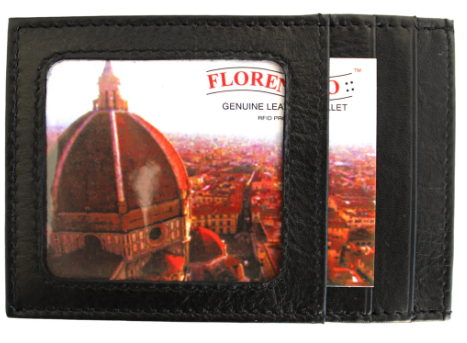 Quality Full Grain Cow Hide Leather Wallet / Card Holder. Black. Style No: 11015