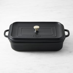 Staub Stoneware Rectangular Covered Baker, 4.8-Qt. (Black)