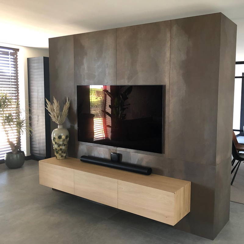 TV-meubels op maat, klantproject Houtenmeubelshop