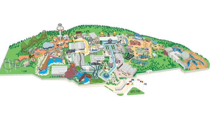 movie park germany map