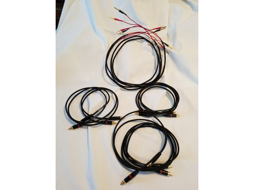 JW Audio Signature Full set of cables(3 interconnects, pair speaker cables)