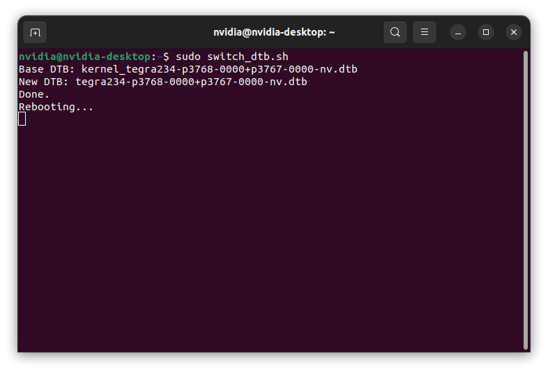 Recovery USB mode switch command