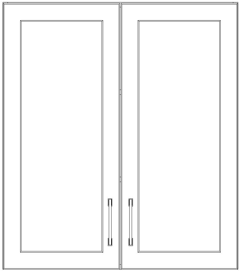 34" High Wall Cabinets - Thermofoil Doors
