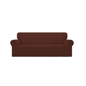 Easy-Going Stretch Sofa Slipcover 1-Piece Sofa Cover Furniture Protector Couch Soft with Elastic Bottom for Kids, Polyester Spandex Jacquard Fabric Small Checks (Sofa, Coffee)