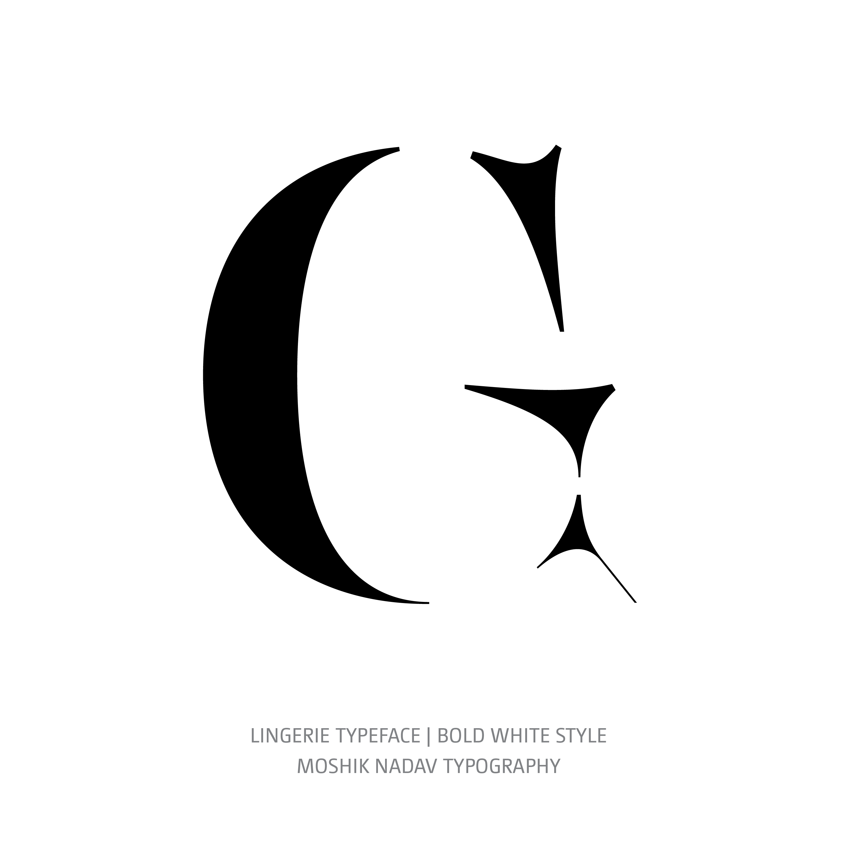 Lingerie Typeface Bold White G
