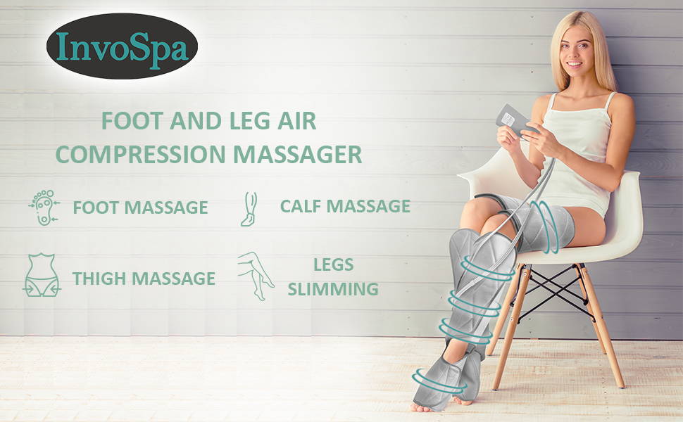 InvoSpa Leg Massager Air Compresion (Feet, Calf and Thigh) - health and  beauty - by owner - household sale - craigslist