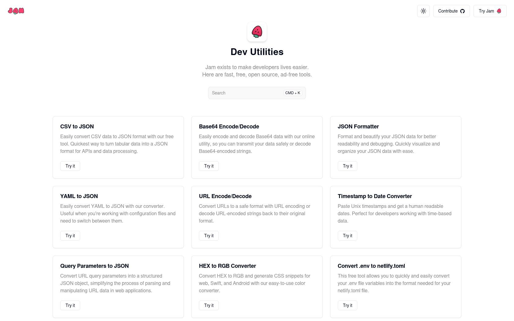 Open Source Developer Tools | Free Utilities