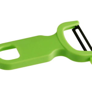 Mercer Culinary M33071GRB 4" Green "Y" Vegetable Peeler with Straight S High Carbon Steel Blade