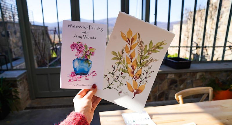 Watercolor Class in the Greenhouse