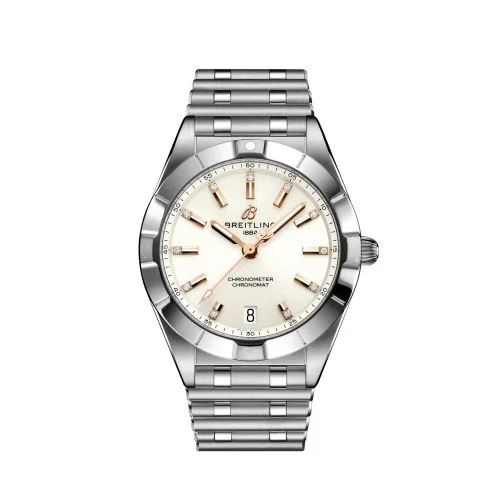 Chronomat 32 Stainless Steel / White - Diamond / Rouleaux