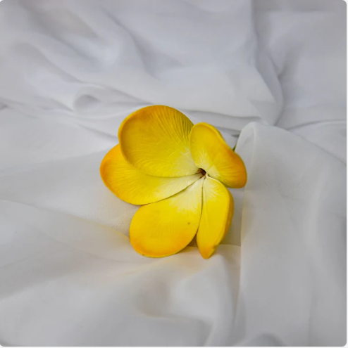 Tahitian Gold Frangipani Flowerhead (6 Pack) -Realistic Artificial Flowers - Image 2