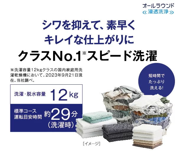 シワを抑えて、素早くキレイな仕上がりに