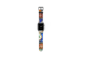 Boho Style Apple Watch Band, Colorful Faux Leather Wristband