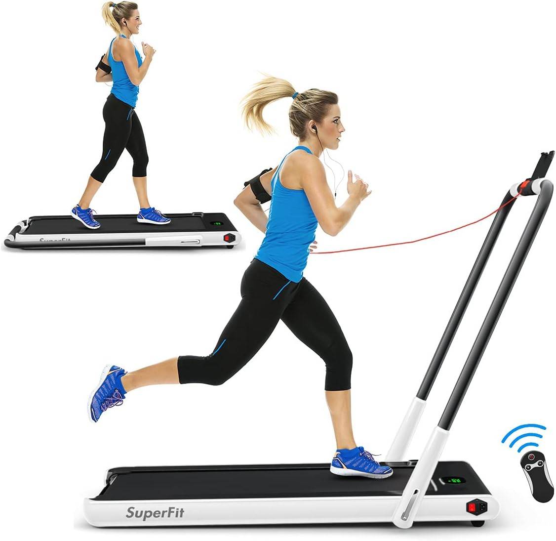 Goplus 2-in-1 Folding Treadmill
