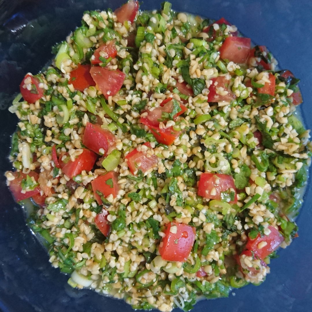 Date: 24 Dec 2019 (Tue)
22nd Side: Mixed Herb Tabouli [157] [133.3%] [Score: 9.0]
3rd Side for Christmas party at midnight 24 Dec 2019 (Tue).