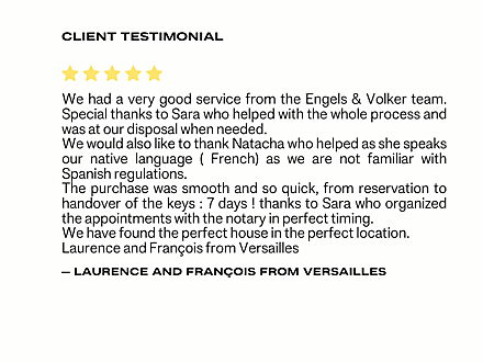  Benidorm, Costa Blanca
- Perfect customer care. Our house was sold by Marie-Alice Geerts from E&V for a reasonable price. We have always felt very well advised by her. No questions remained unanswered. Marie-Alice advised us competently a (1).png