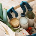 Healthy foods in a grocery bag