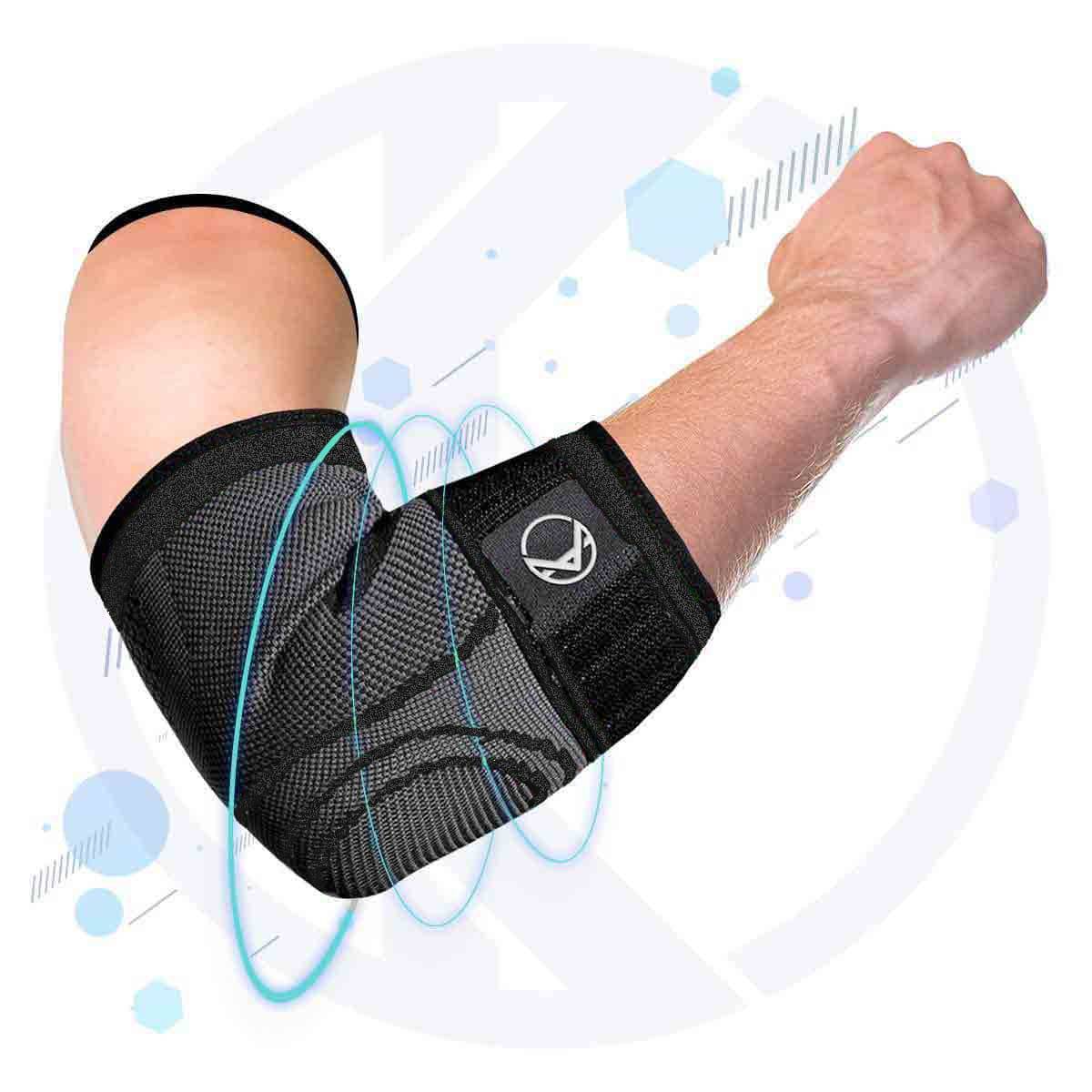elbow brace compression sleeve for pain relief and faster recovery