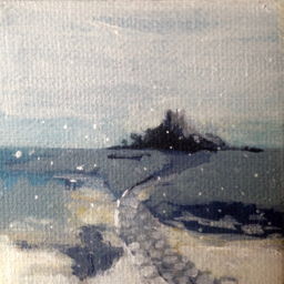 St Michaels Mount in the snow