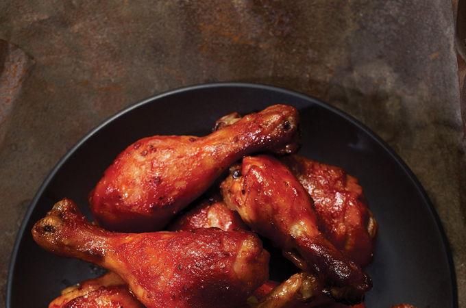 Pilons de poulet laqués à l'érable