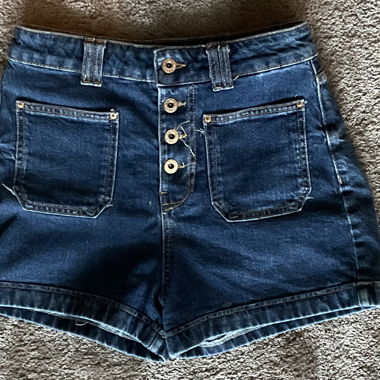 Blue Shorts with buttons