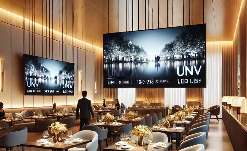 LED ภาพหน้าจอในโรงแรม ร้านอาหาร
