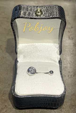 Shop bezel set diamond belly ring - Pobjoy Diamonds