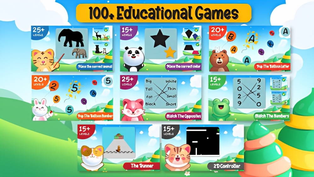 Educational Games for 3 to 8 yr olds
