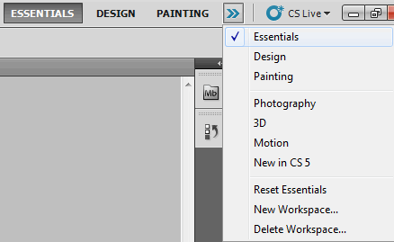 Рабочее пространство в Фотошоп