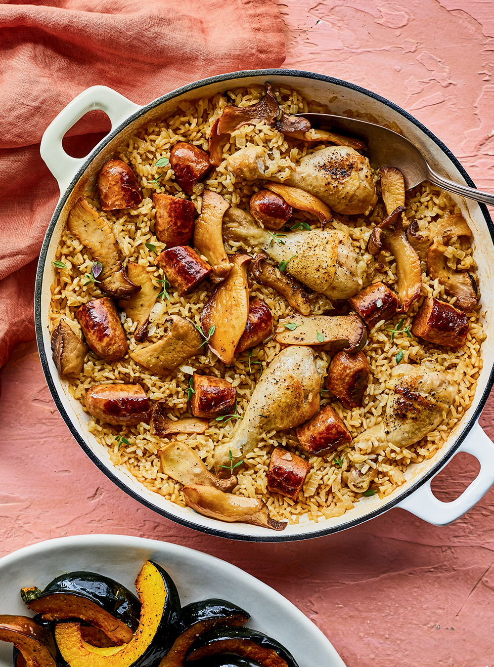 Sausage and Chicken Casserole with Brown Rice | RICARDO