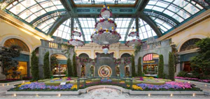 Colorful seasonal display at Bellagio Conservatory and Botanical Gardens