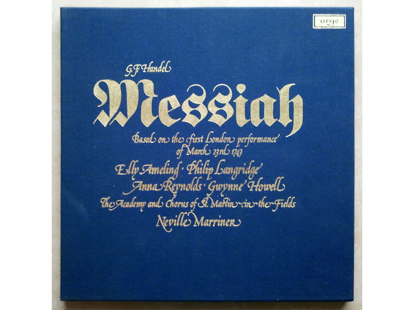 Argo Decca/Marriner/Handel - Messiah / 3-LP Box Set / NM