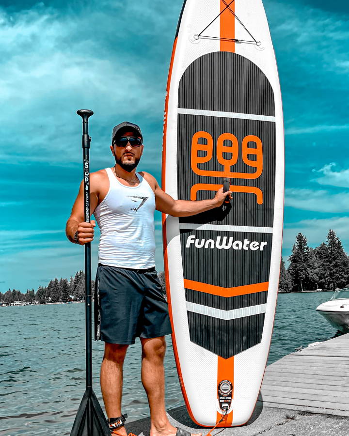 Funwater inflatable stand up paddle board are good quality and bets budget in Canada