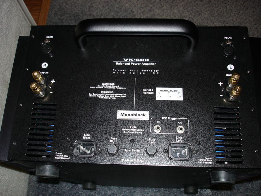 Balanced Audio Technologies VK-600 se BAT Stereo Amp Nothing compares at this price