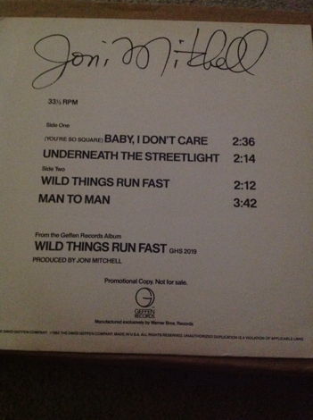 Joni Mitchell - Wild Things Run Fast  Geffen Records 12...