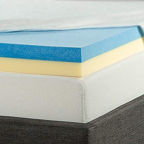 Zinus 4in. Memory Foam Topper vs Cooling Topper Slant