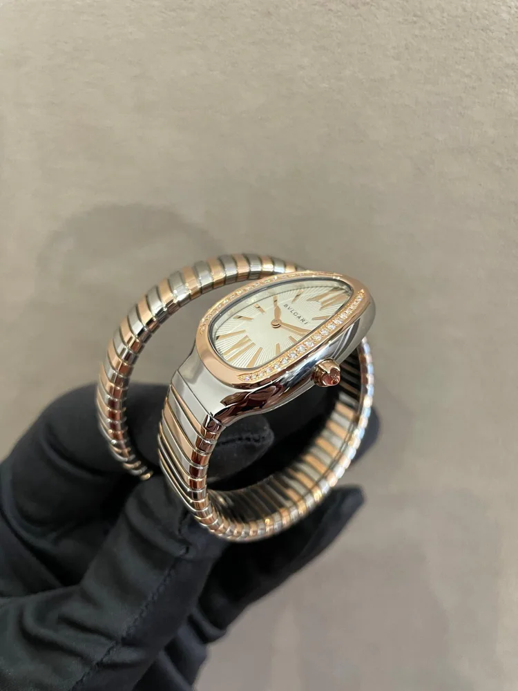 Serpenti Tubogas Steel/Rose Gold 135mm