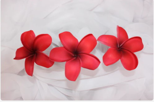 Passion Red Frangipani Real Touch Frangipani Real Touch (6 Pack) - Realistic Artifical Flowers - Image 5