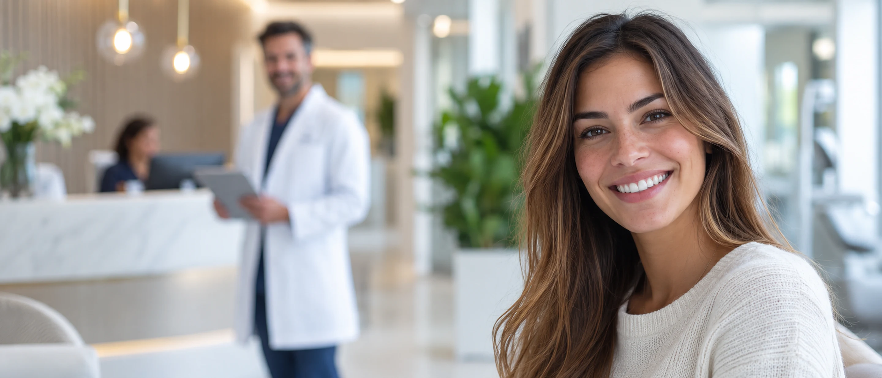 happy woman smiling