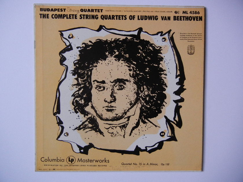 Beethoven - The Complet String Quartets No. 15 in A Minor, Op  Columbia ML-4586 six-eye