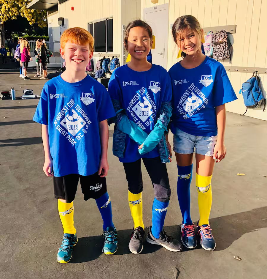 Mismatch Socks Soccer Team Photo