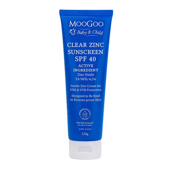 Moogoo Baby Clear Zinc Sunscreen SPF 40 Austl 334457