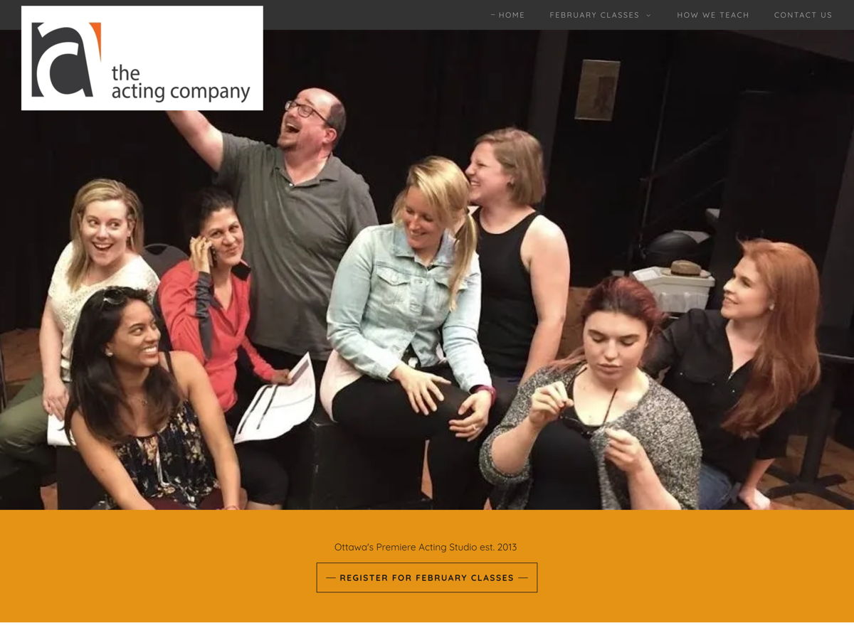 Screenshot of The Acting Company, from the teacher & educator websites collection.