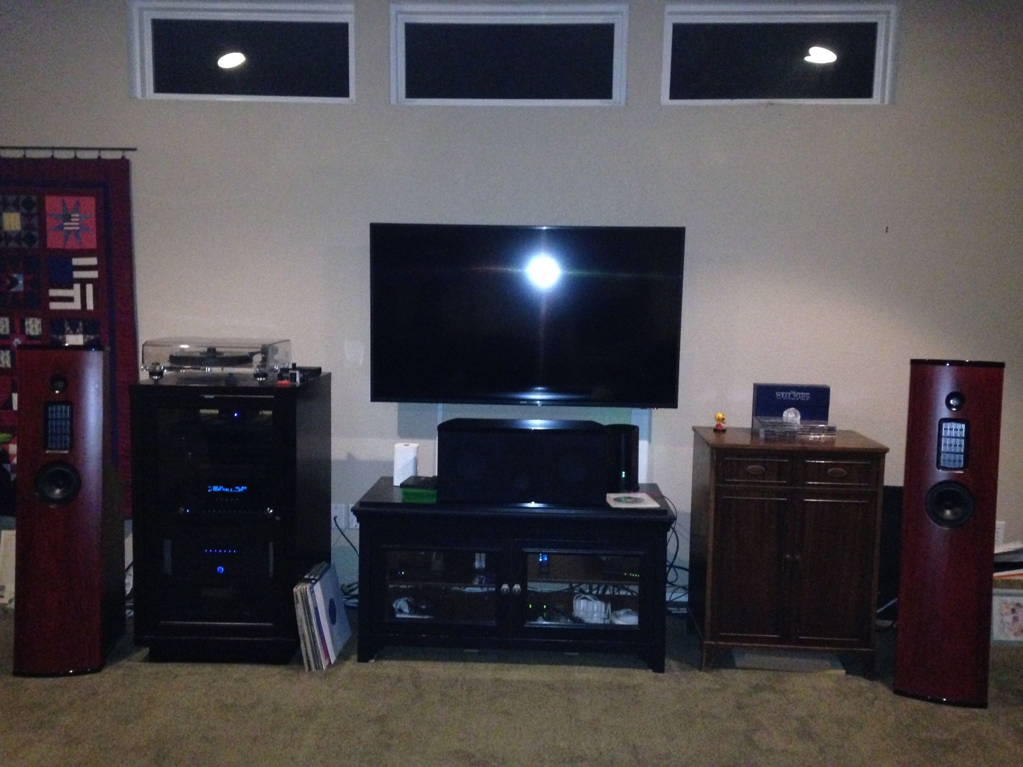 Most of my system, minus TE-HDS-42AVR and side and back surrounds