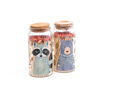 Young's Inc Matchsticks in Bottles Set of Two Bear and Raccoon