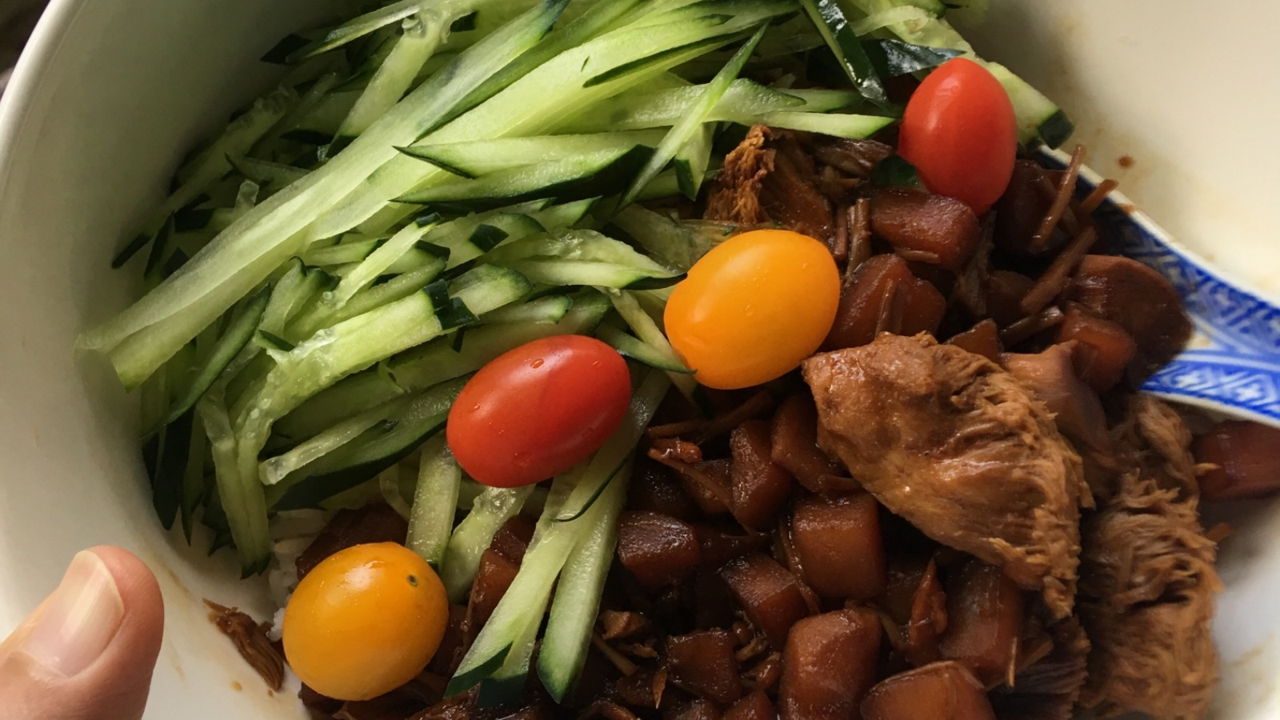 Braised soy sauce lion mane mushrooms with potatoes Southeast Asian