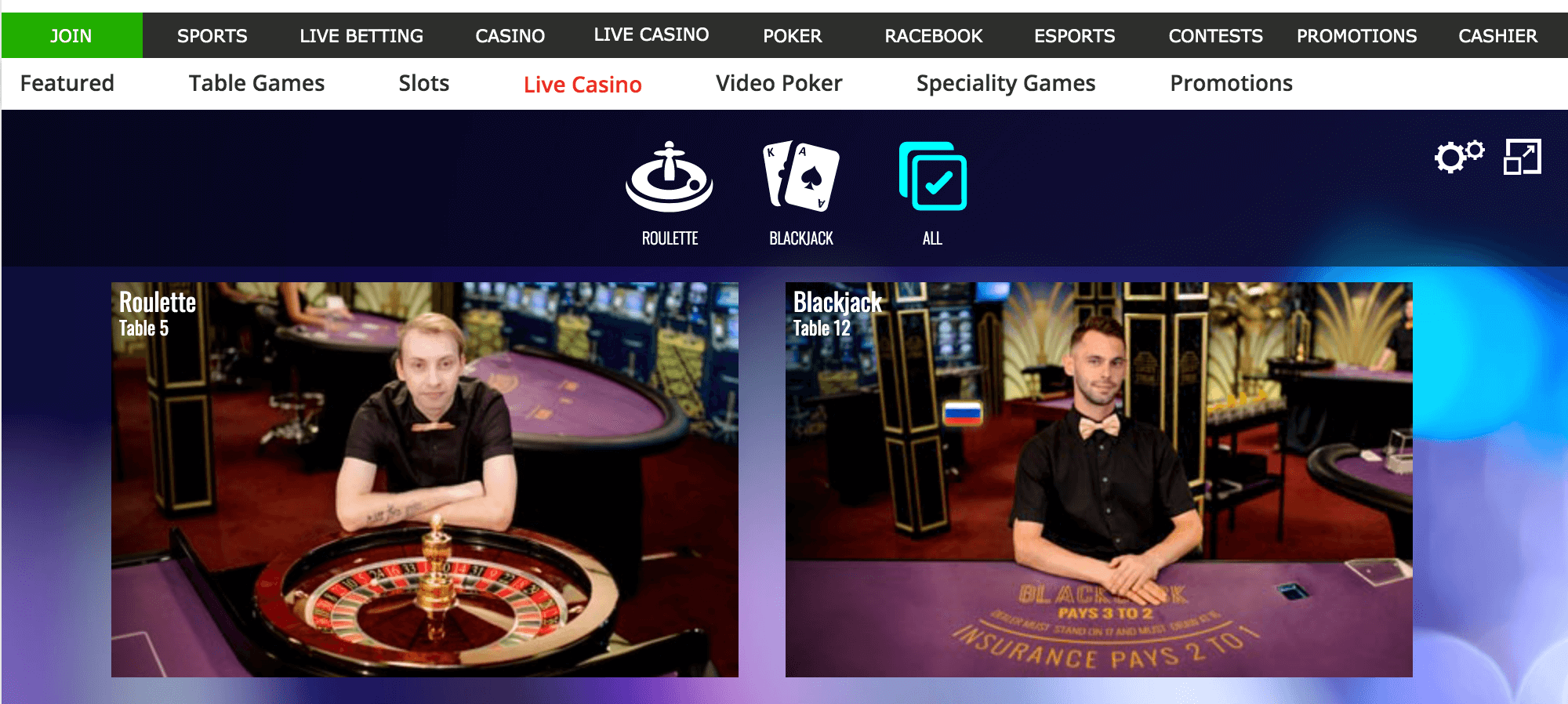 Betonline live casino