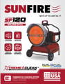 Clean Burn Sunfire 120 radiant heater flyer