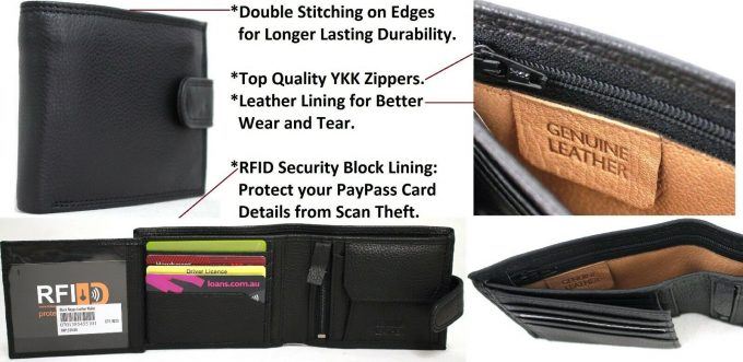 Quality Full Grain Cow Hide Leather Wallet Style 11020 - Image 3