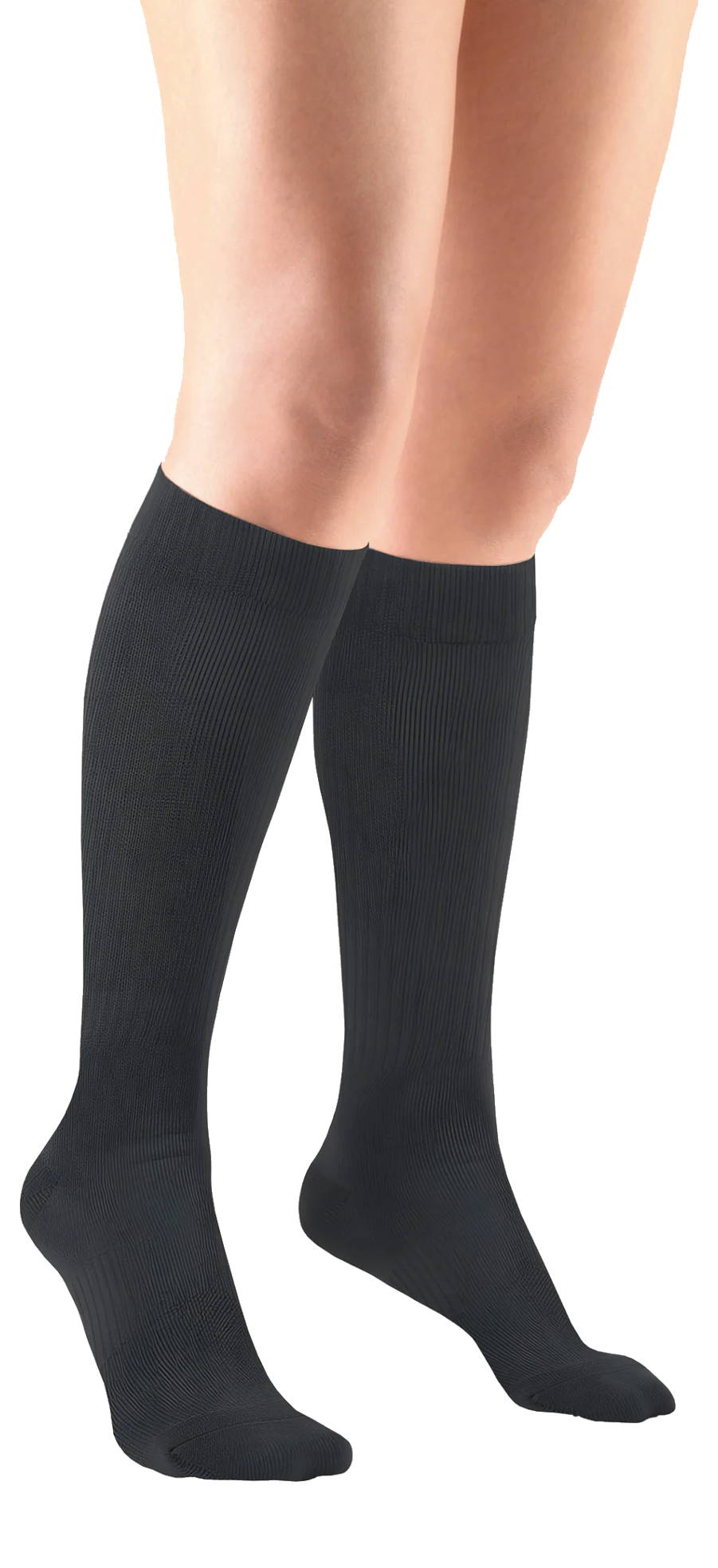 Men's Knee High Casual Cushion Foot Socks with arrow travelling up the leg